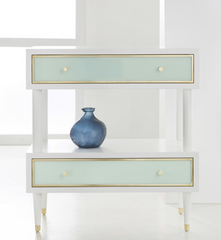Seaglass Two Tier Bedside Table