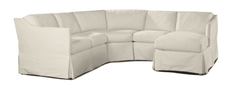South Seas II Outdoor Slipcovered Sectional w/Lounge