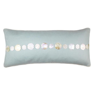 Mother of Pearl Shell Linen Pillow (Aqua) Pillow 22