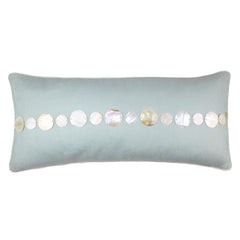 Mother of Pearl Shell Linen Pillow (Aqua) Pillow 12