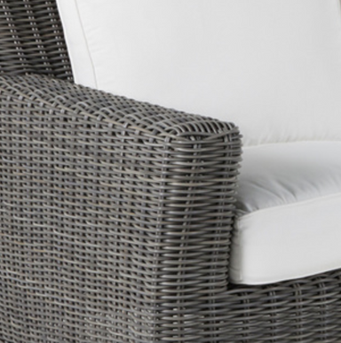 Malibu Outdoor Wicker Sofa - Slate Gray