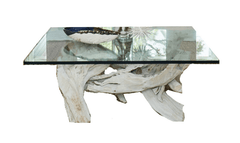 Hampton Driftwood Coffee Table Base for Square Glass Top - Various Sizes Coffee Table 