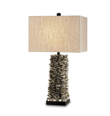 Stacked Oyster Shell Table Lamp