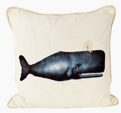 Whale Linen Pillow