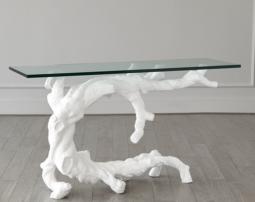Twisted White Branch Console Table