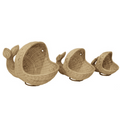 Woven Whale Baskets - Set of Three