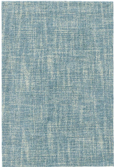 Crosshatch Micro Hooked Wool Rug - Aegean Blue
